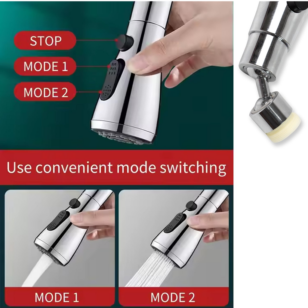 Kitchen Faucet 3 Function Pull Down Spray | Water Saving Tap Attachment India